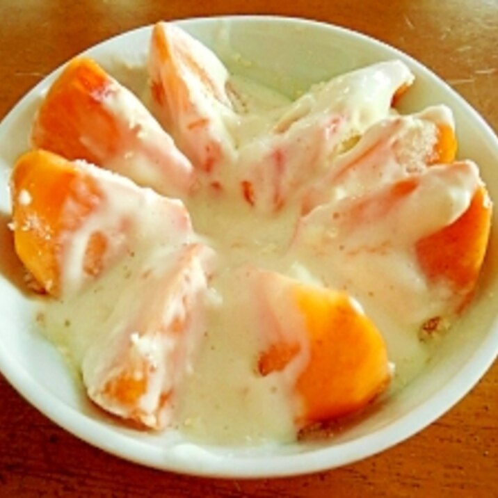 メープルレモンミルク柿デザート